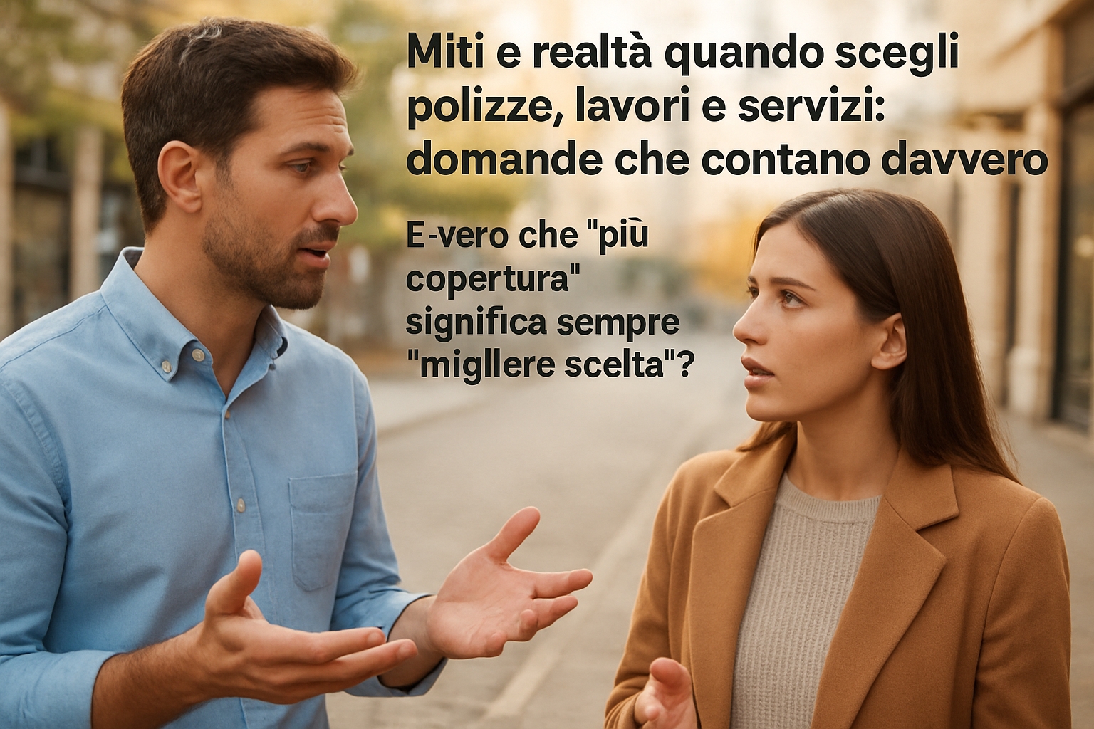 Miti e realtà quando scegli polizze, lavori e servizi: domande che contano davvero